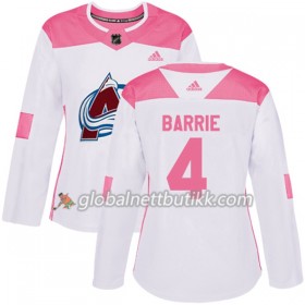 Colorado Avalanche Hockeydrakt Tyson Barrie 4 2017-2018 Hvit Rosa Fashion Adidas Authentic - Dame